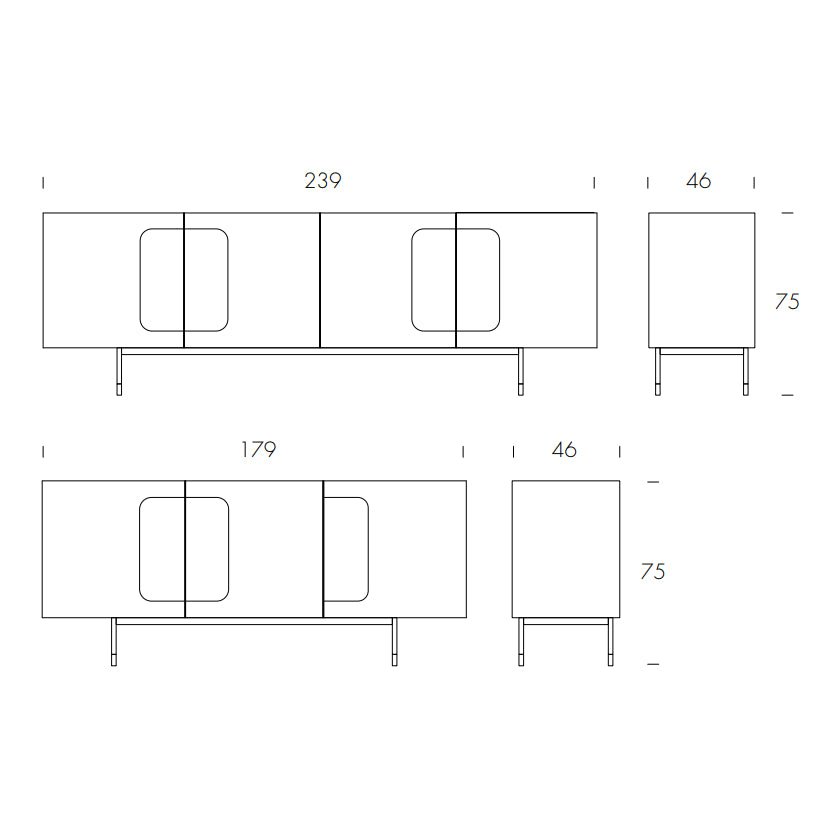 Debussy Sideboard by Tonin Casa