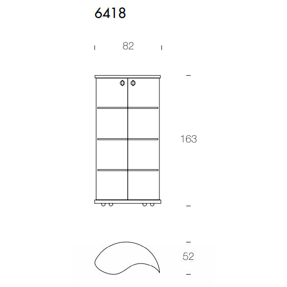 Oregina Showcase Cabinet by Tonin Casa
