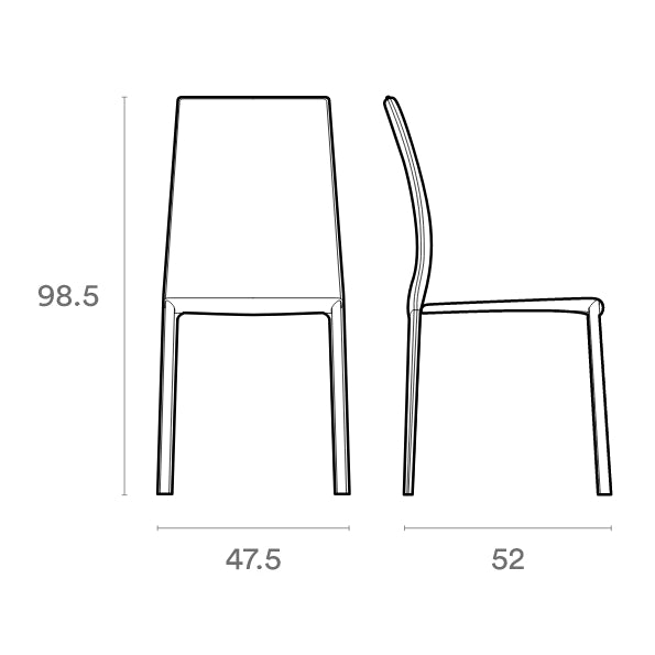 Manila Elegant Real or Eco Leather Dining Chair by Imperial Line