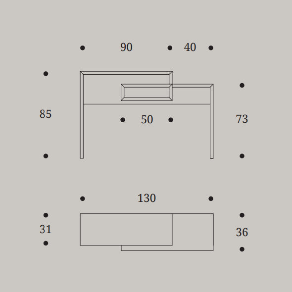 Reverse Writing Desk by Compar