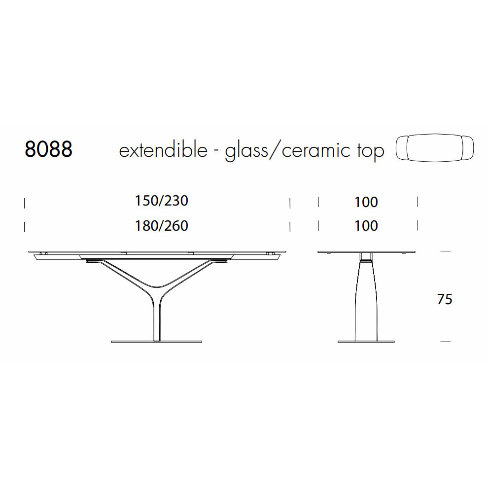 Ariston Extendable Dining Table by Tonin Casa