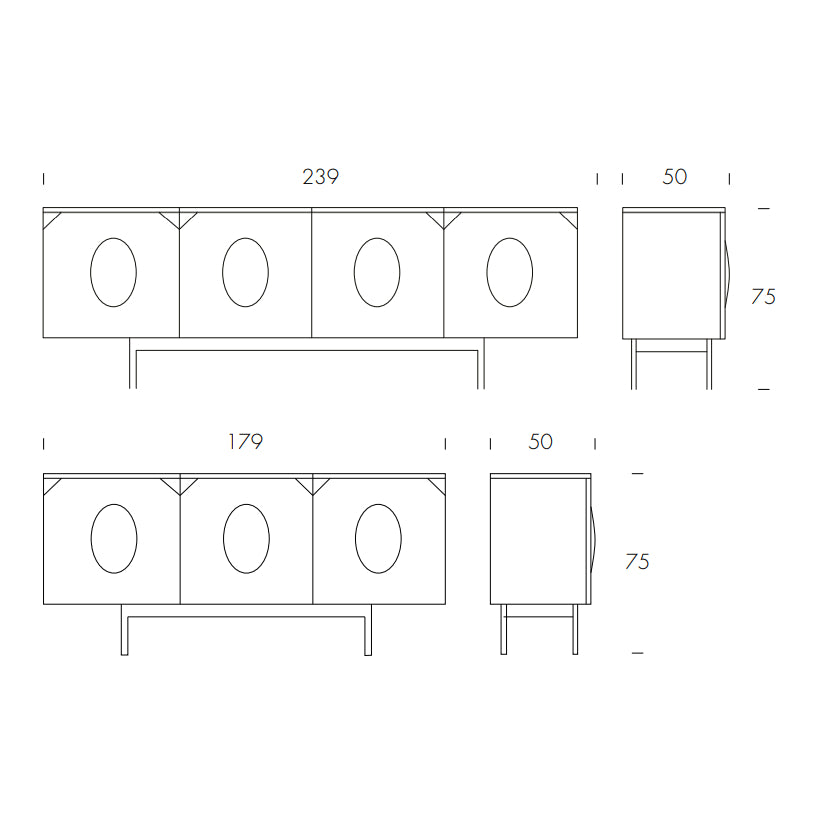 Hopper Sideboard by Tonin Casa
