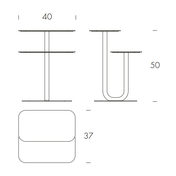 Levels Side Table by Tonin Casa