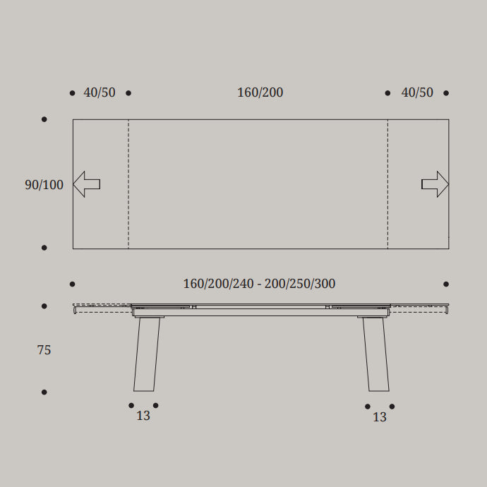 Frau Elegant Extending Dining Table by Compar