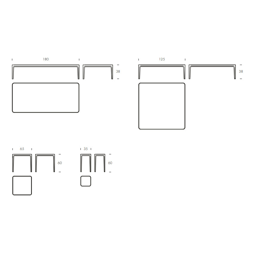 Fidelio Coffee Table in Portoro Porcelain by Tonin Casa