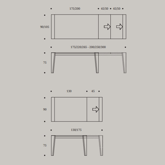 Plus Wooden Extending Dining Table by Compar