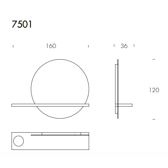 Sunset Mirror with Shelf by Tonin Casa