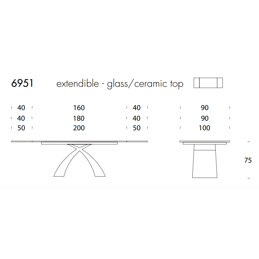 Tokyo Extendable Table by Tonin Casa