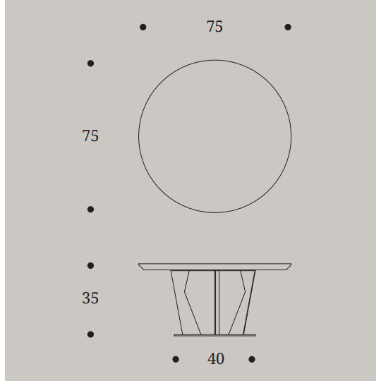 Birdy Round Coffee Table by Compar