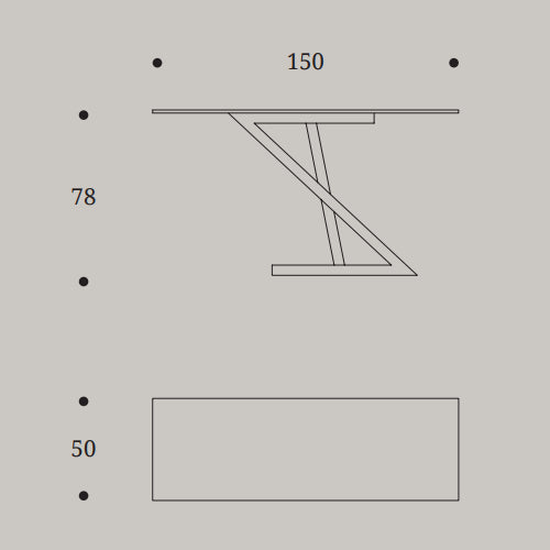 Zed Canaletto Walnut Console Table by Compar