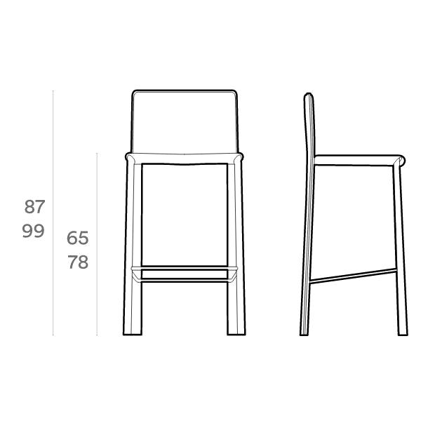 Manila Eco Leather Kitchen/Bar Stool by Imperial Line