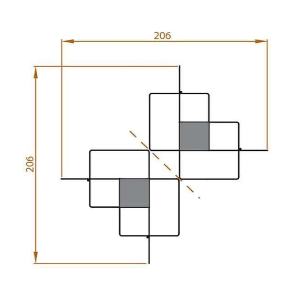 Mondrian Bookcase Composition 05 by Pezzani