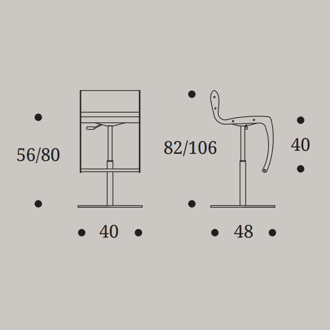 Yumi Contemporary Adjustable Swivel Barstool by Compar