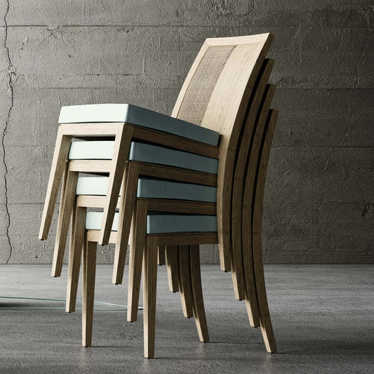 Minuetto Oak Dining Chair with Upholstered Seat by Imperial Line