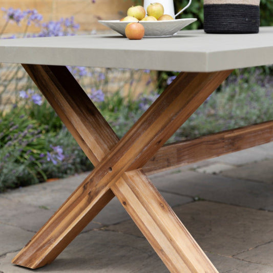Large Burford Table in Natural by Garden Trading - Polystone