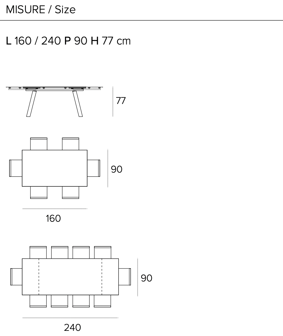 Marte Stoneware Extending Dining Table – Target Point | Italian Elegance & Durability