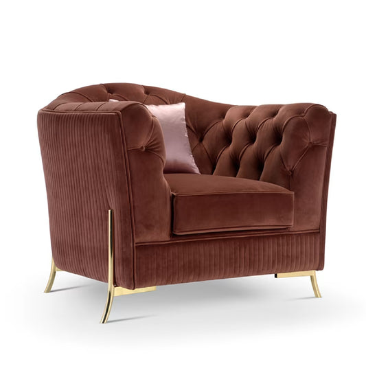Nefele Burgundy Armchair by Domingo Salotti