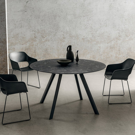 Nicola Ø130 round dining table by La Primavera - myitalianliving