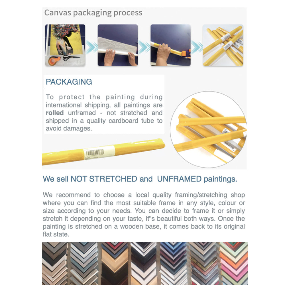 Abstract city landscape oil hand painted canvas