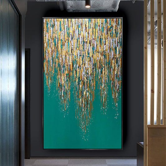 Fashion pop gold wall art hand painted canvas