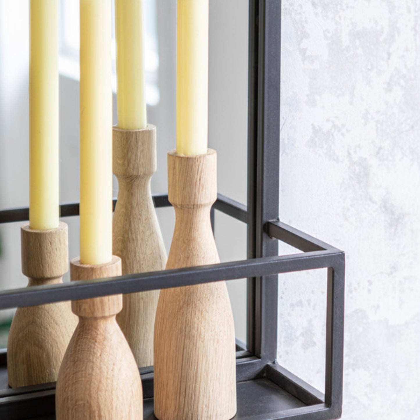 Sapperton Rectangular Mirror with Shelf in Black by Garden Trading - Iron