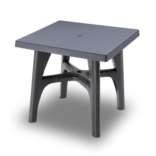 Intrecciato square rattan garden side table by Scab Design - myitalianliving