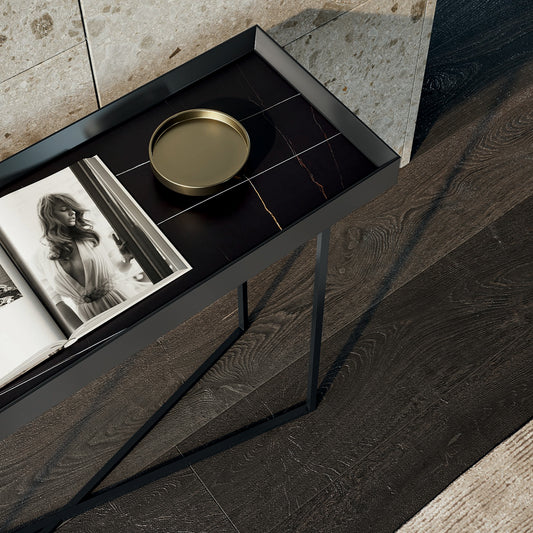 Slash open console side table by Dall'Agnese