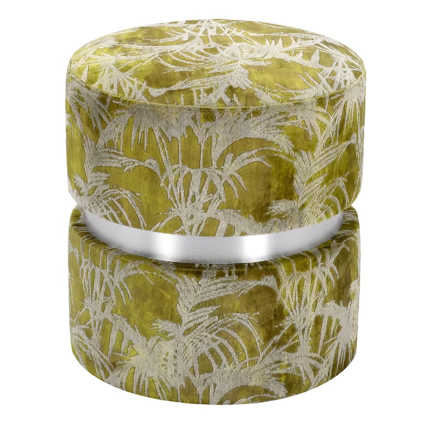 Tara Floral Green Pouf by Domingo Salotti