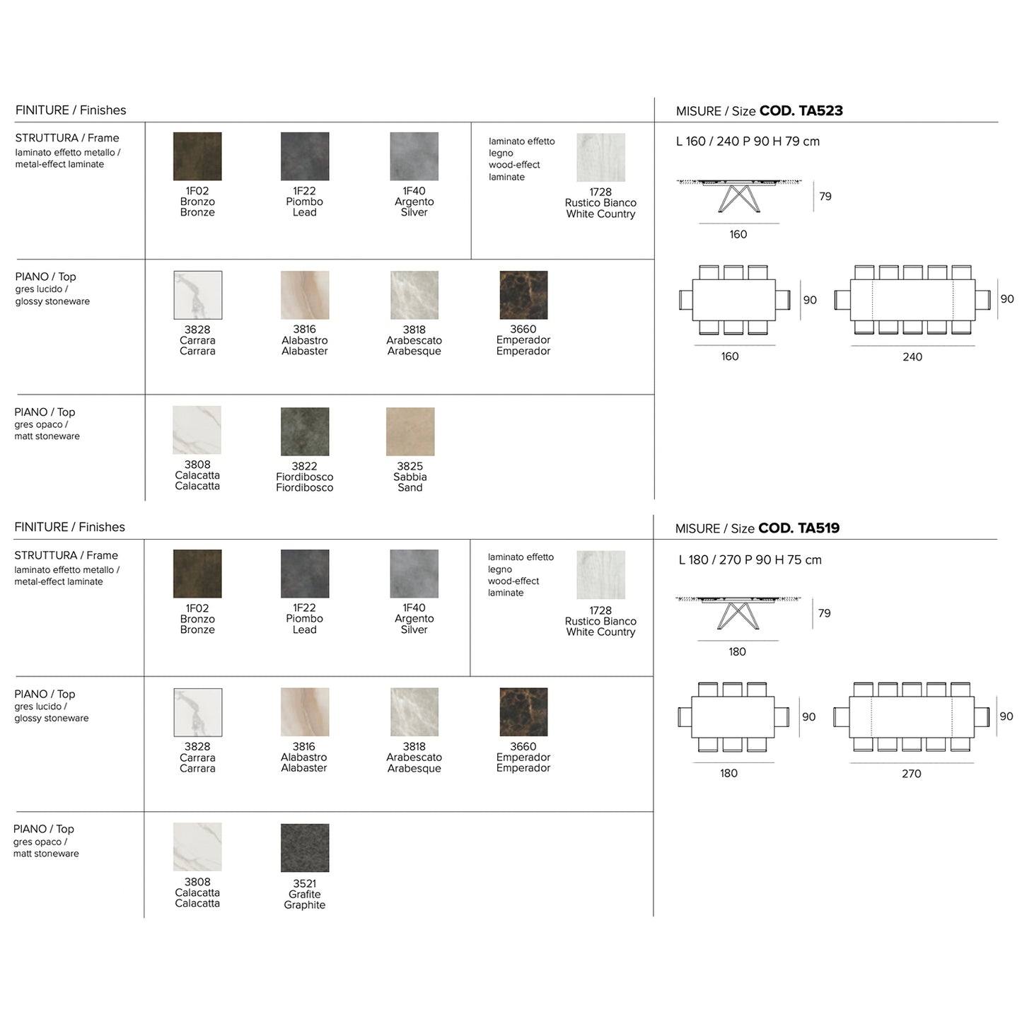 Delta Extendable Dining Table – Target Point | Italian Elegance & Versatile Design