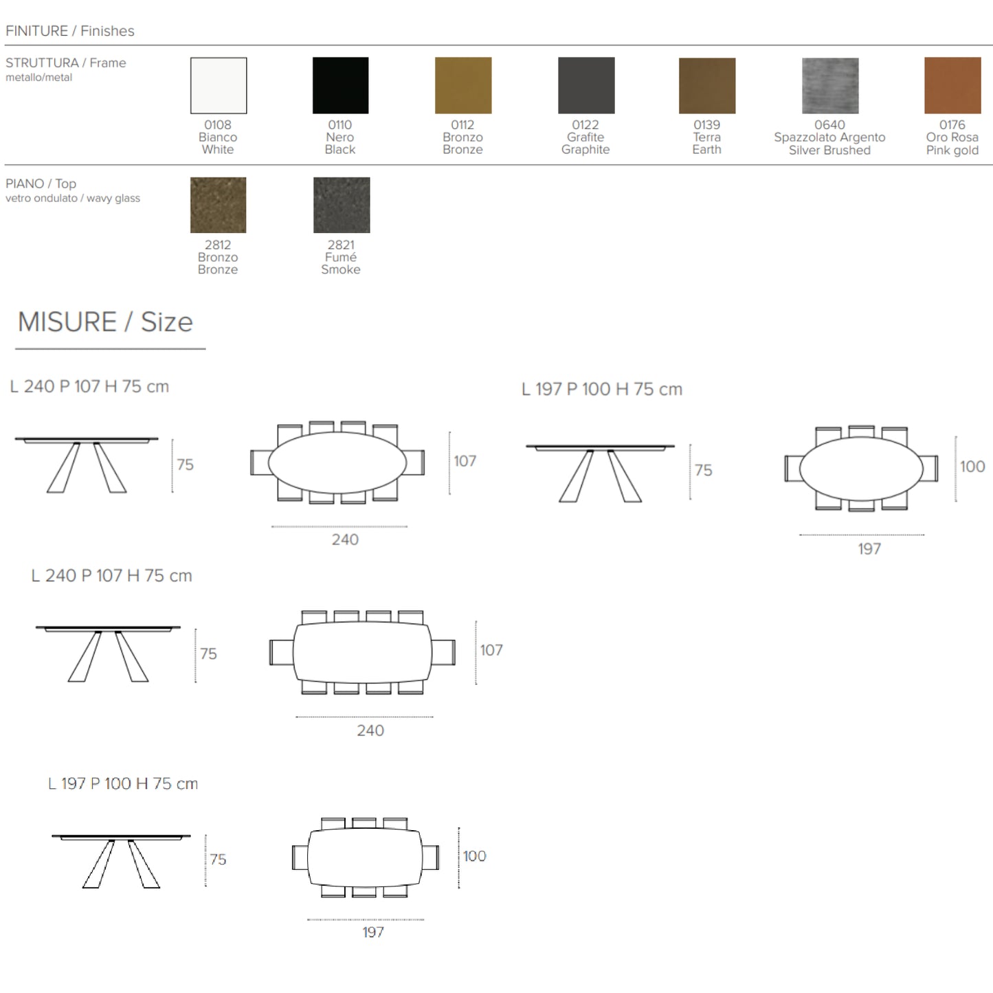 Taurus Non-Extendable Glass Table by Target Point
