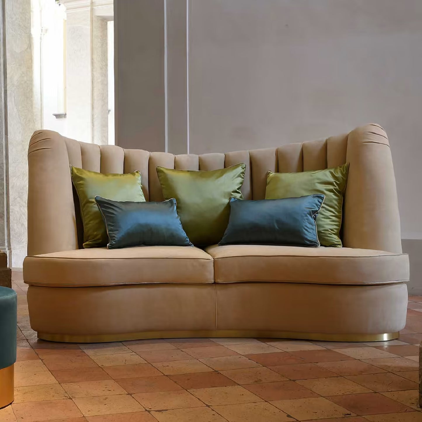 Thalia Beige 3-Seater Sofa by Domingo Salotti