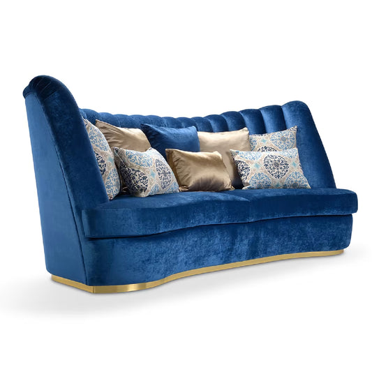Thalia Blue 4-Seater Sofa by Domingo Salotti