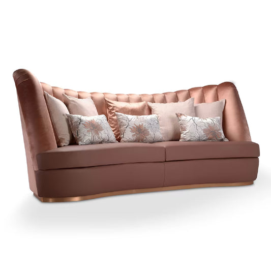 Thalia Brown 3-Seater Sofa by Domingo Salotti