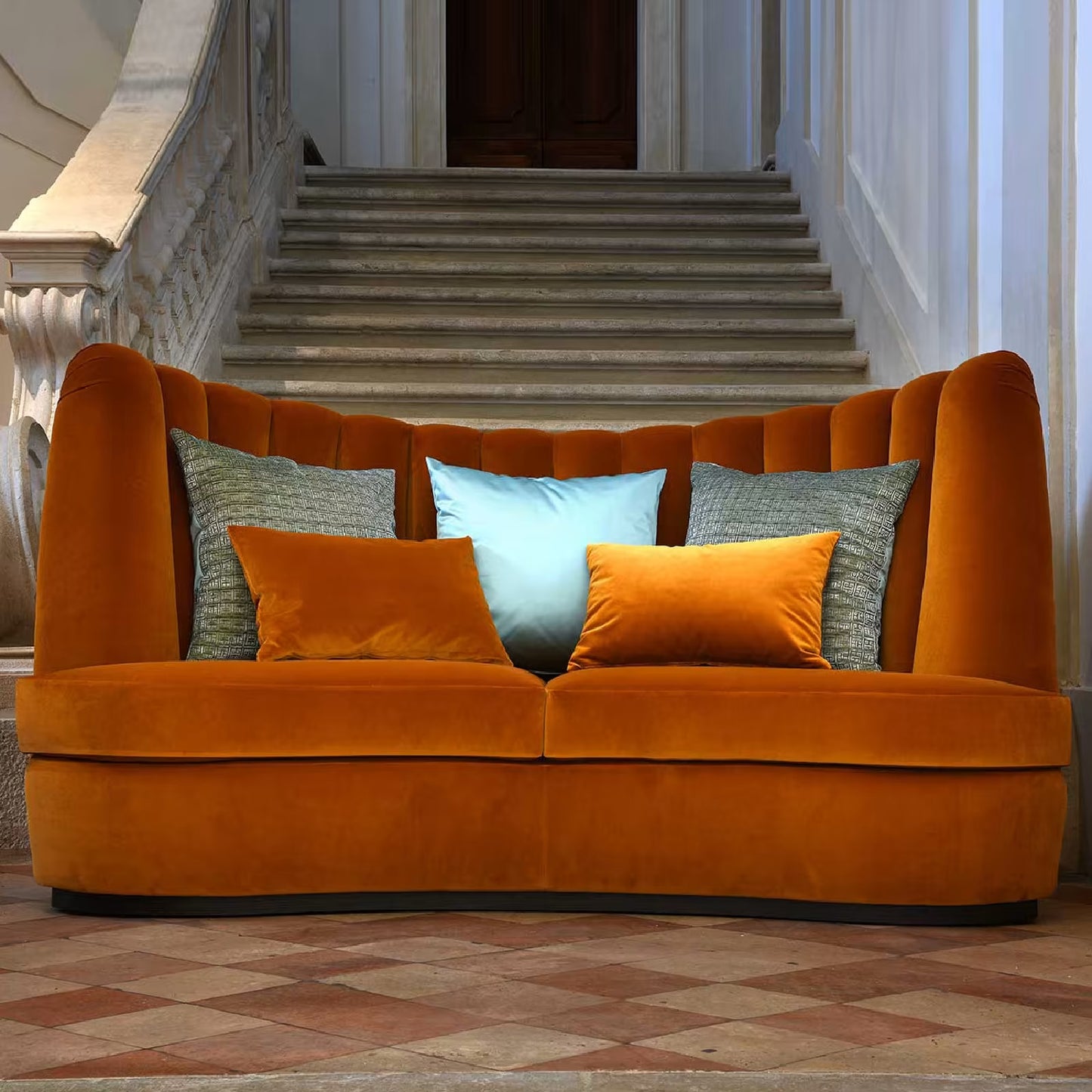 Thalia Saffron 3-Seater Sofa by Domingo Salotti