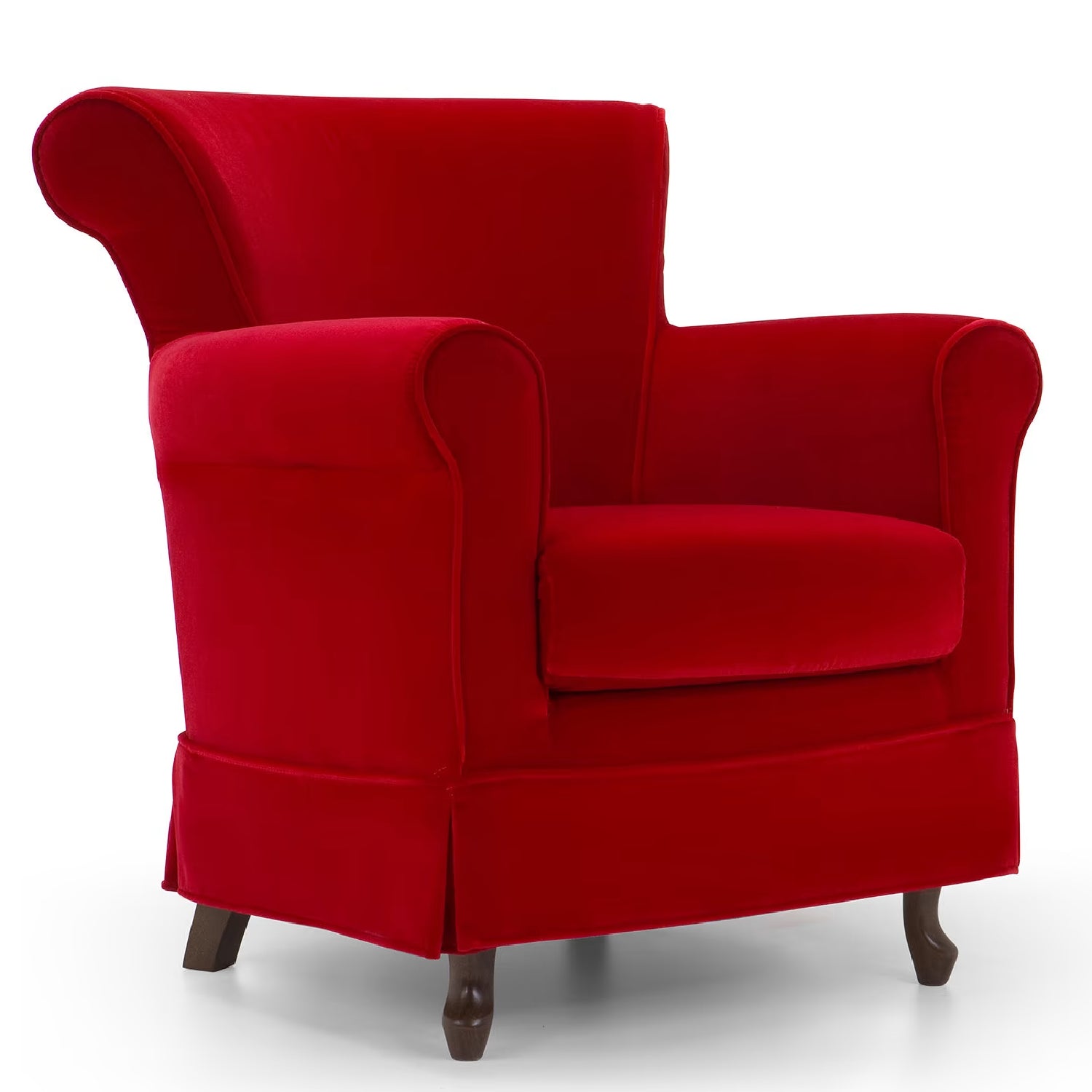 070 Traditional Red Armchair by Domingo Salotti