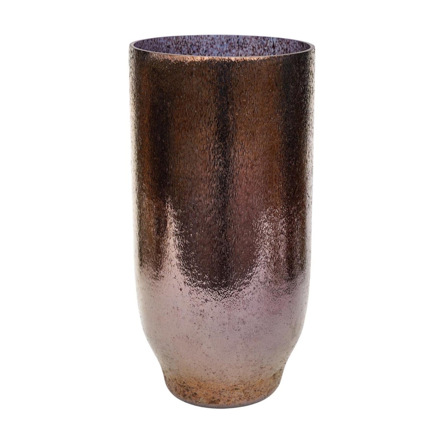 Opulent Tall Metallic Finish Glass Vase