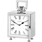 Square Nickel Table Clock