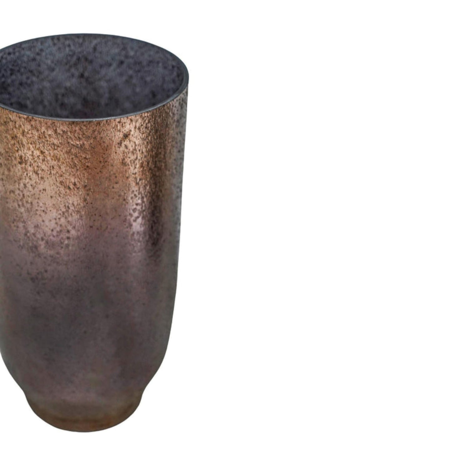 Opulent Tall Metallic Finish Glass Vase