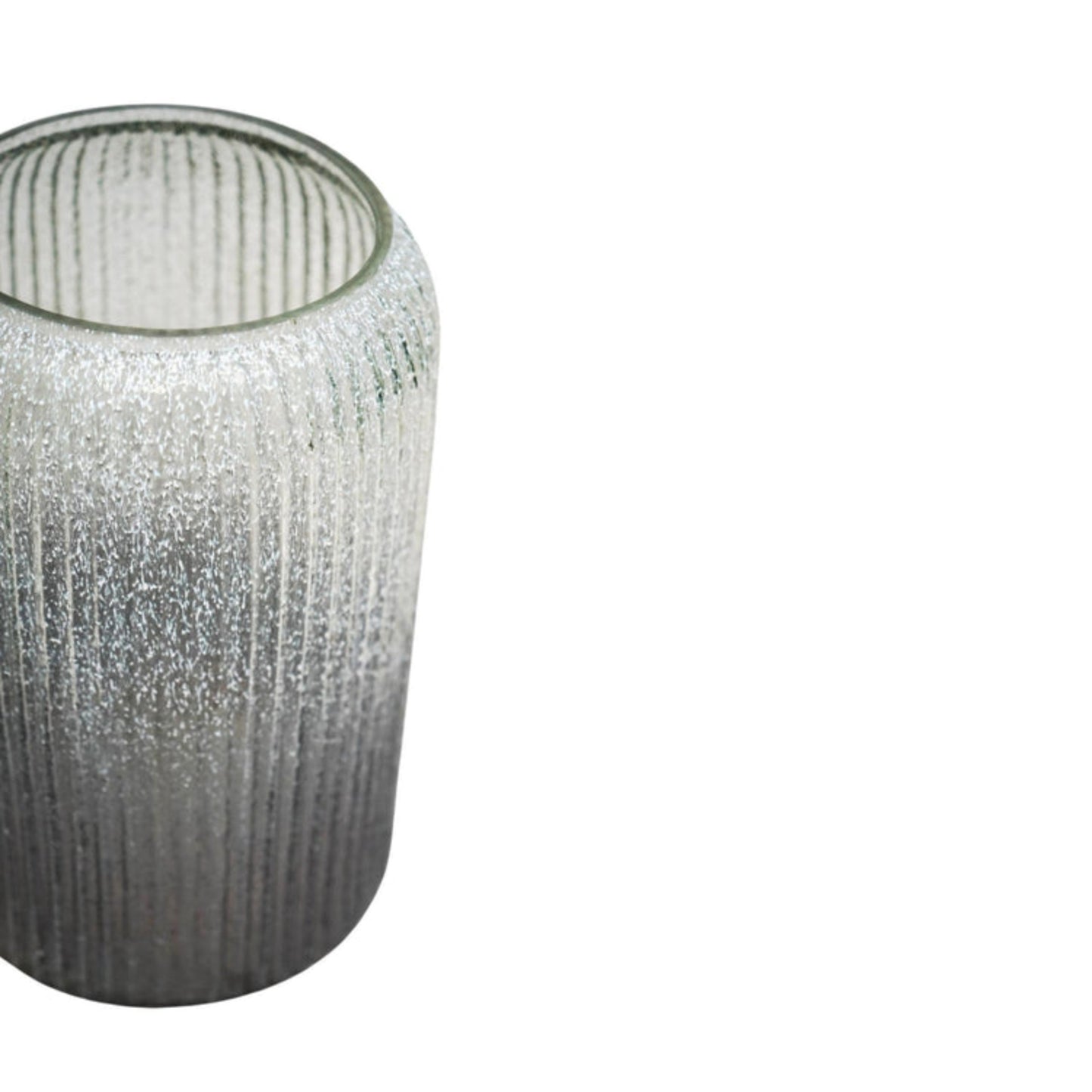 Verre Frosted Ribbed Glass Vase