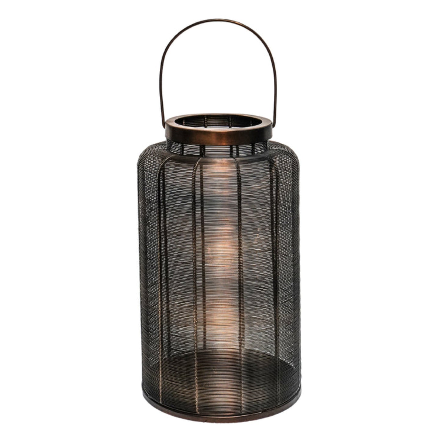 Hampton Woven Copper Metal Lantern