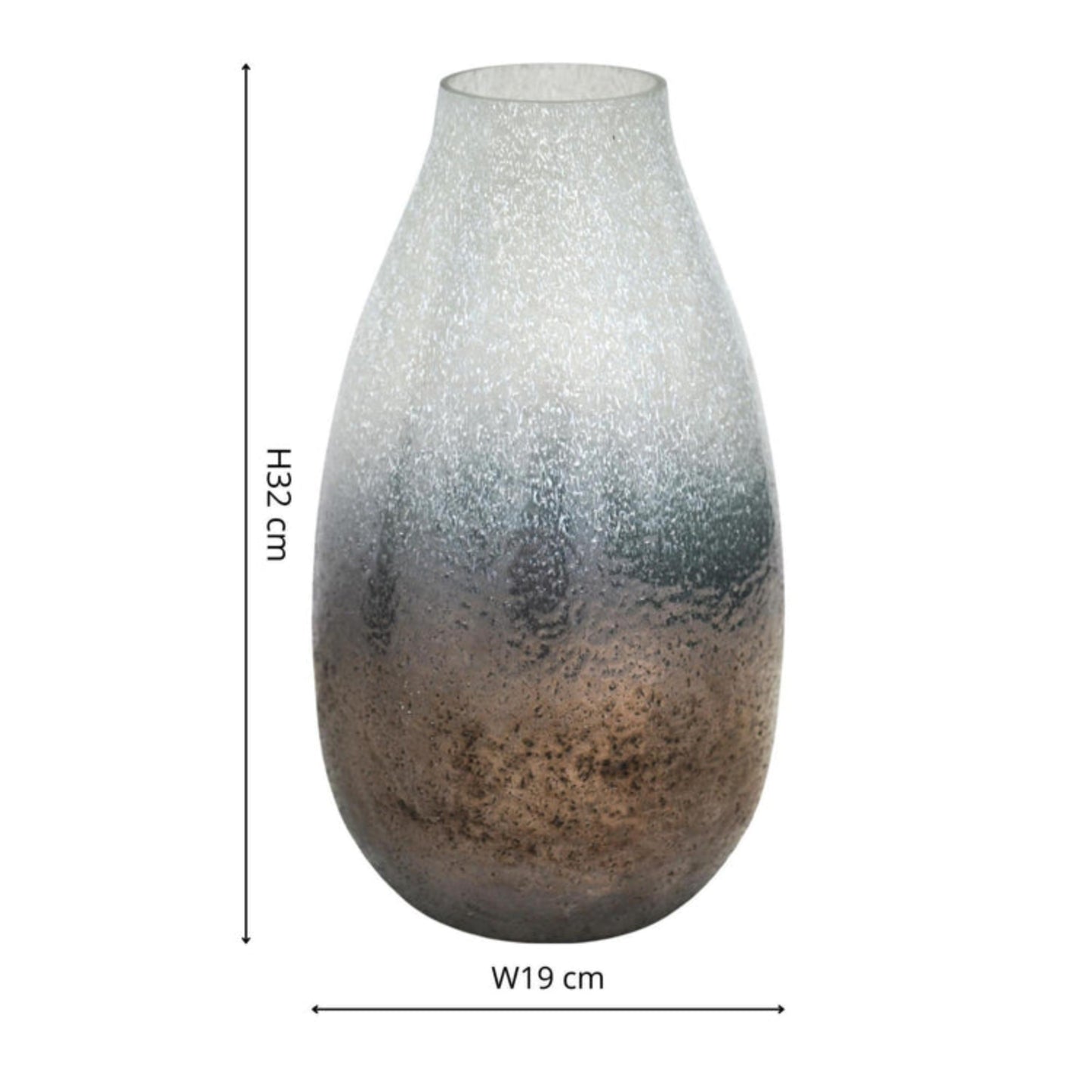 Verre Snowdrop Frosted Vase