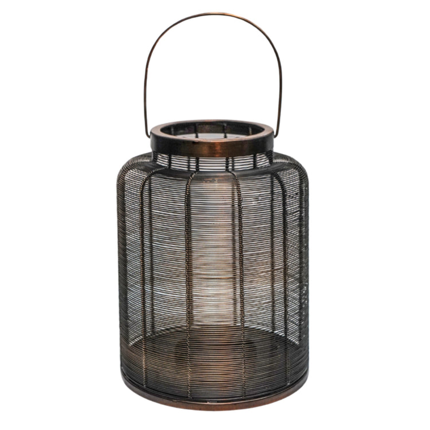 Hampton Woven Copper Metal Lantern