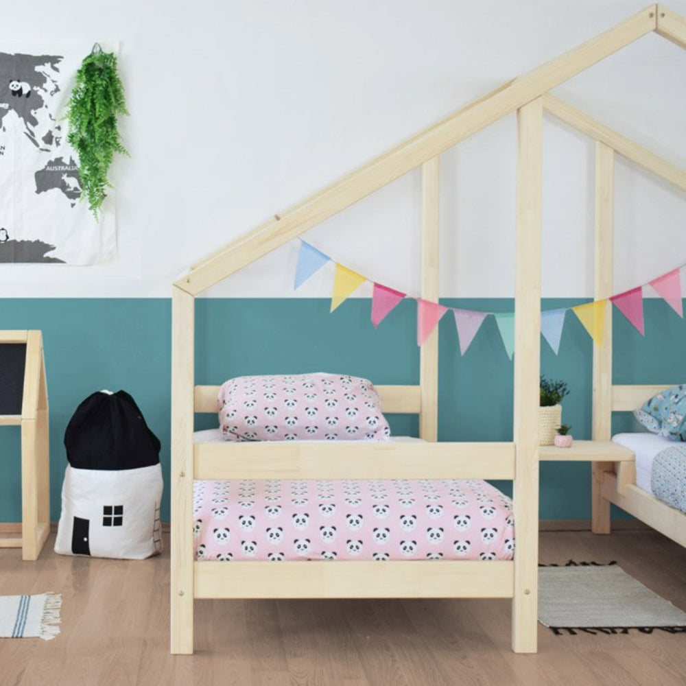 Villy Wooden House Bed for Two Children