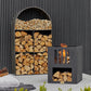 Archway Sculptural Natural Black Log Storage