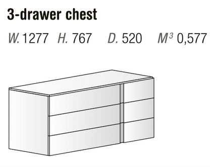 Orme Aries 3-Drawer Chest – Modern Italian Design