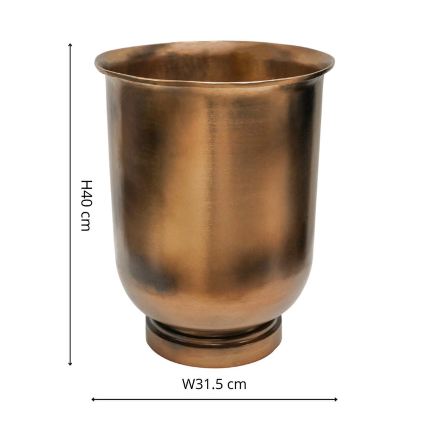 Outdoor Hampton Copper Metal Urn Planter