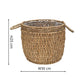 Set of 2 Natural Seagrass Lined Basket