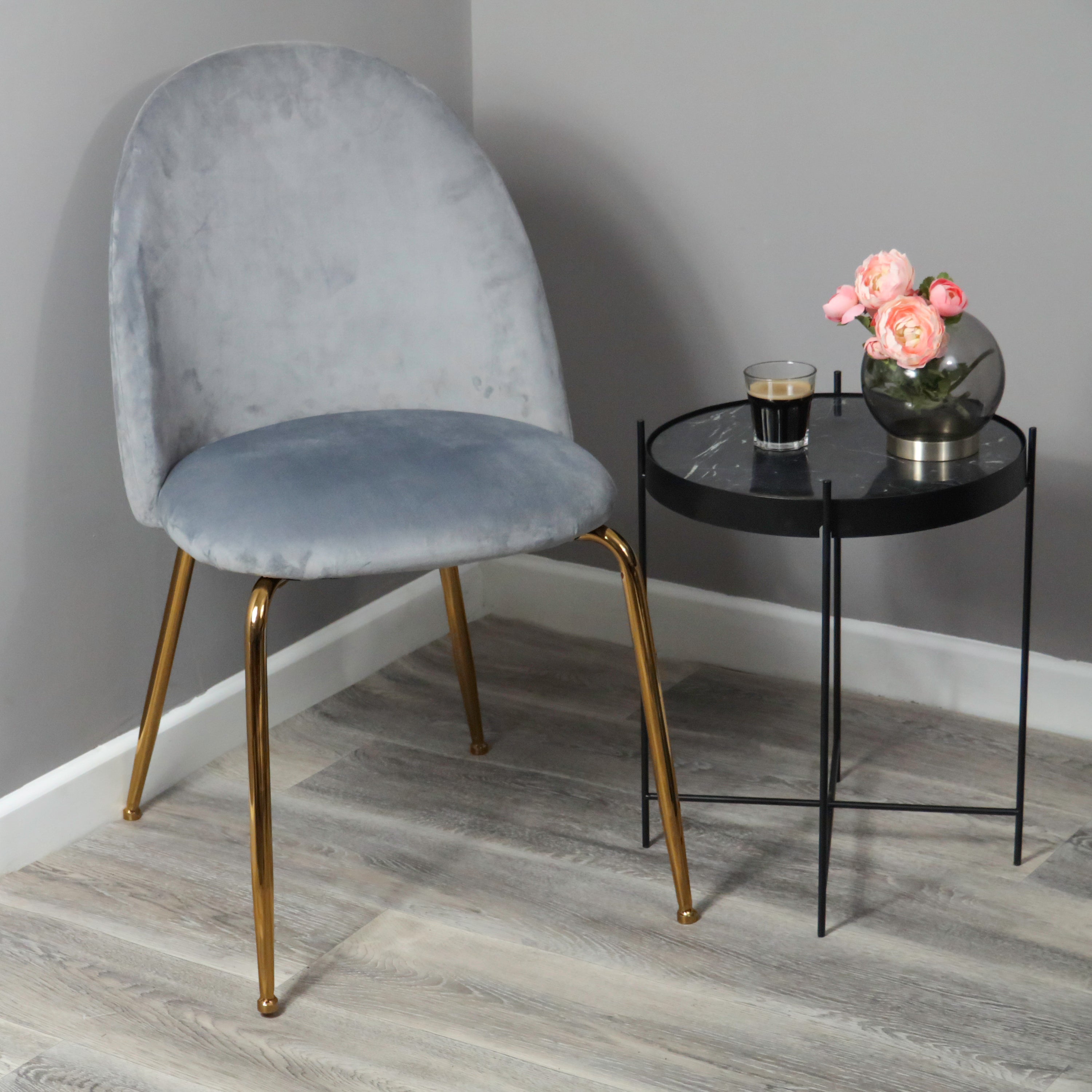 Velvet dining online chairs brass legs