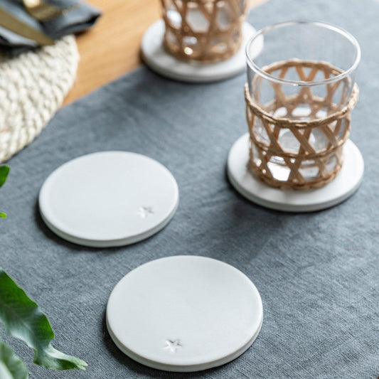 Set of 4 Stylish Ceramic Coasters