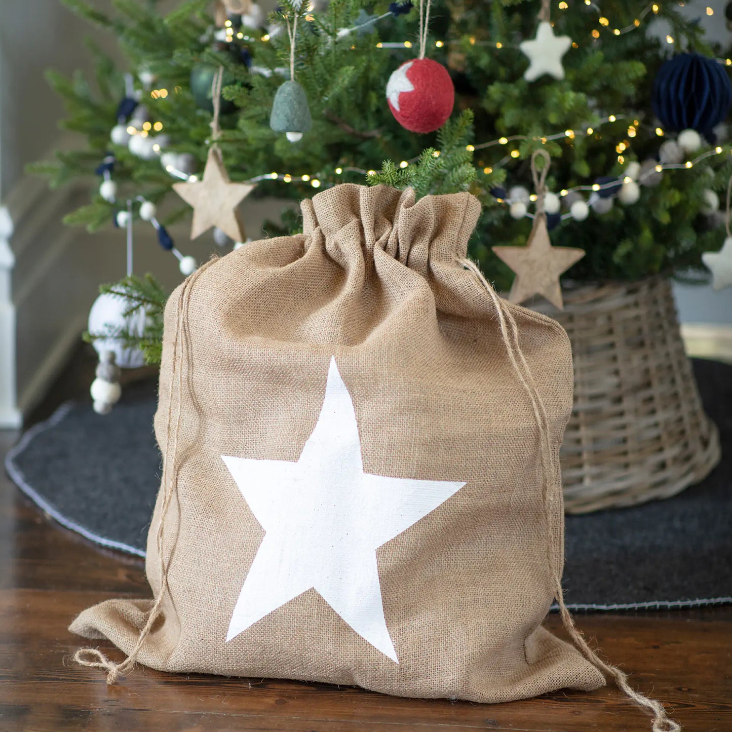 Christmas Star Printed Sack